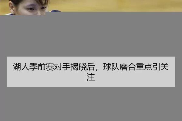 湖人季前赛对手揭晓后，球队磨合重点引关注